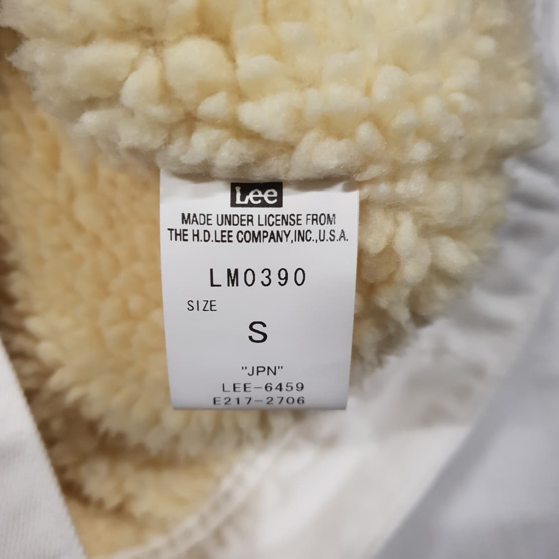 S (90) Lee 리 스톰라이더 코듀로이 쉐르파 자켓 화이트 상품이미지4