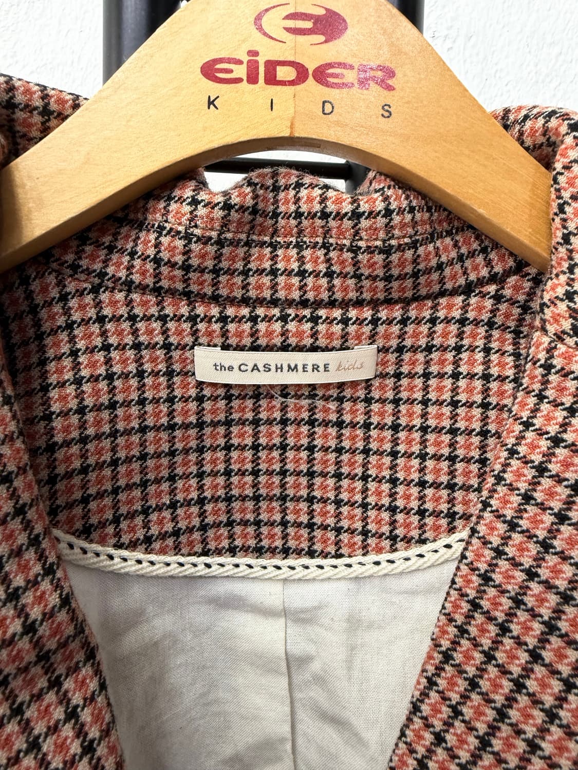 정품) 더캐시미어 한섬 키즈 헌즈투스 체크 자켓 100 상품이미지6