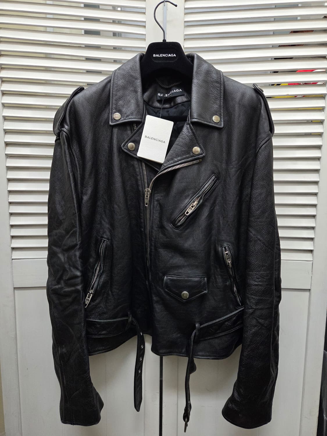 발렌시아가 더블 라이더 가죽 자켓 상품이미지1