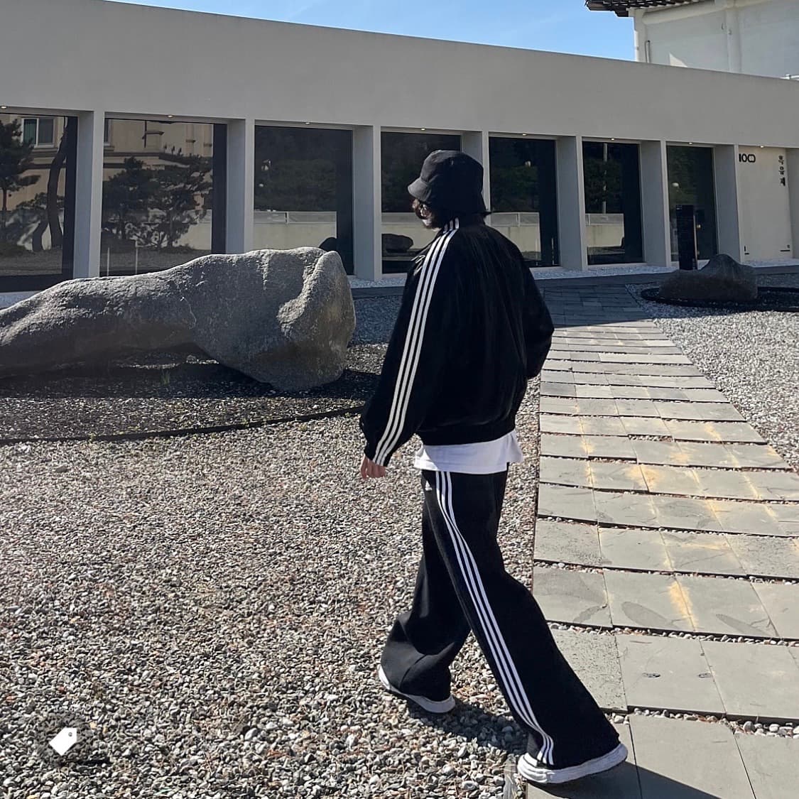 아디다스 에센셜 3S 프렌치 테리 와이드 팬츠 상품이미지2