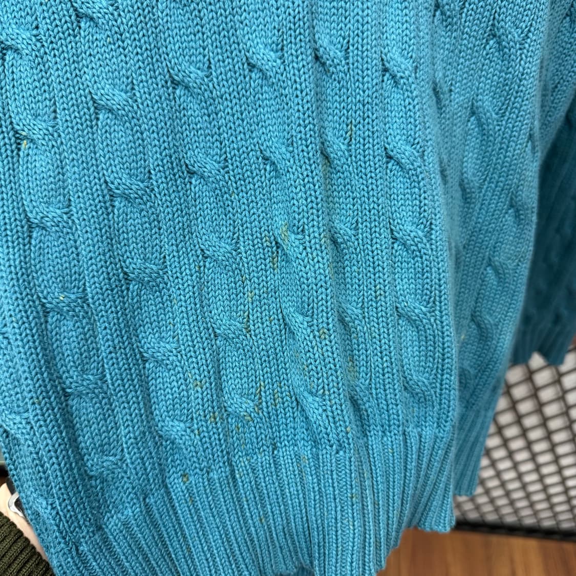 폴로 랄프로렌 케이블 니트 핑크 포니 포인트 블루그린 상품이미지8