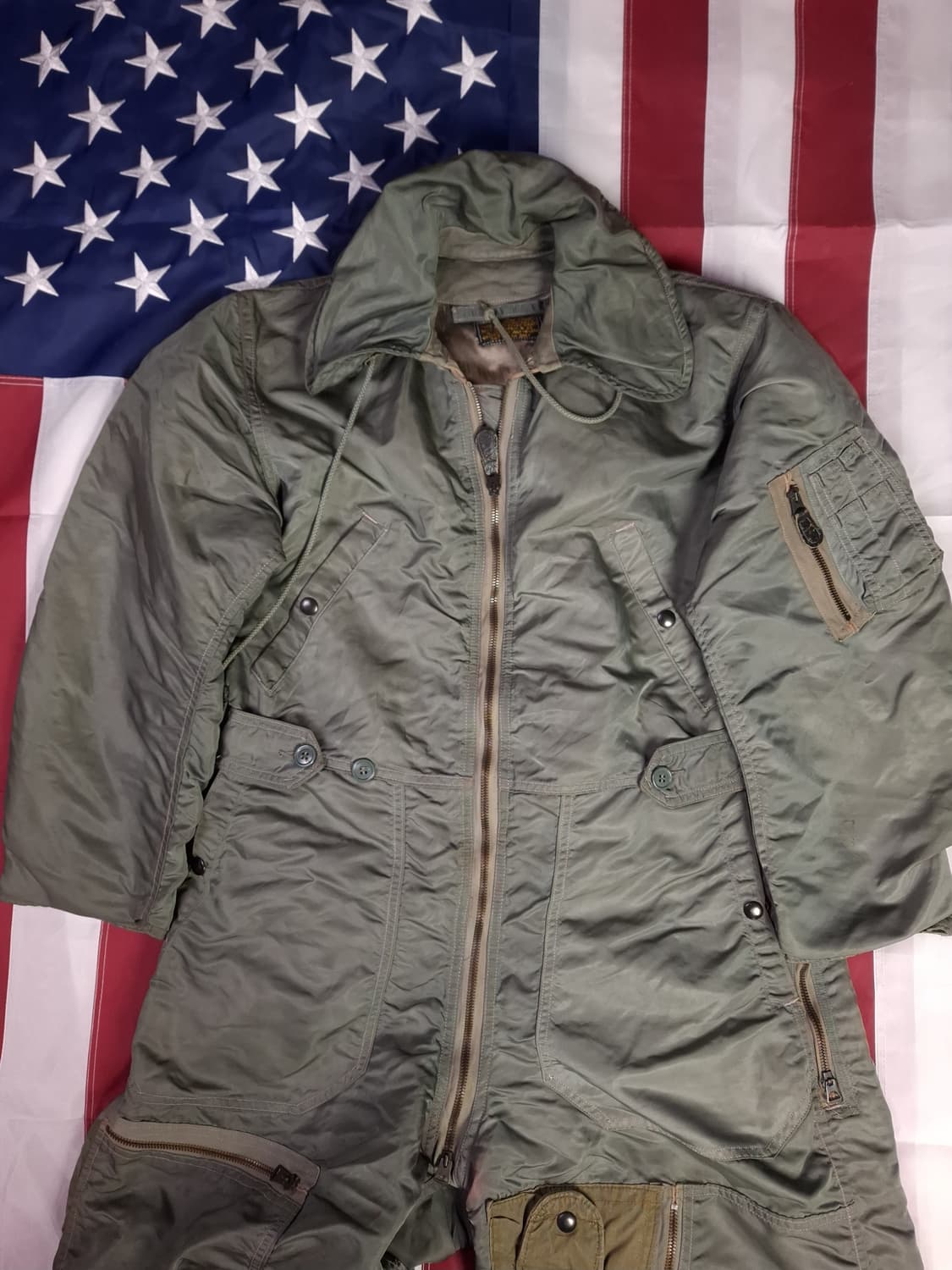 오리지날 50's 미공군 블랙라벨 CWU-1/P 항공 커버올 상품이미지8