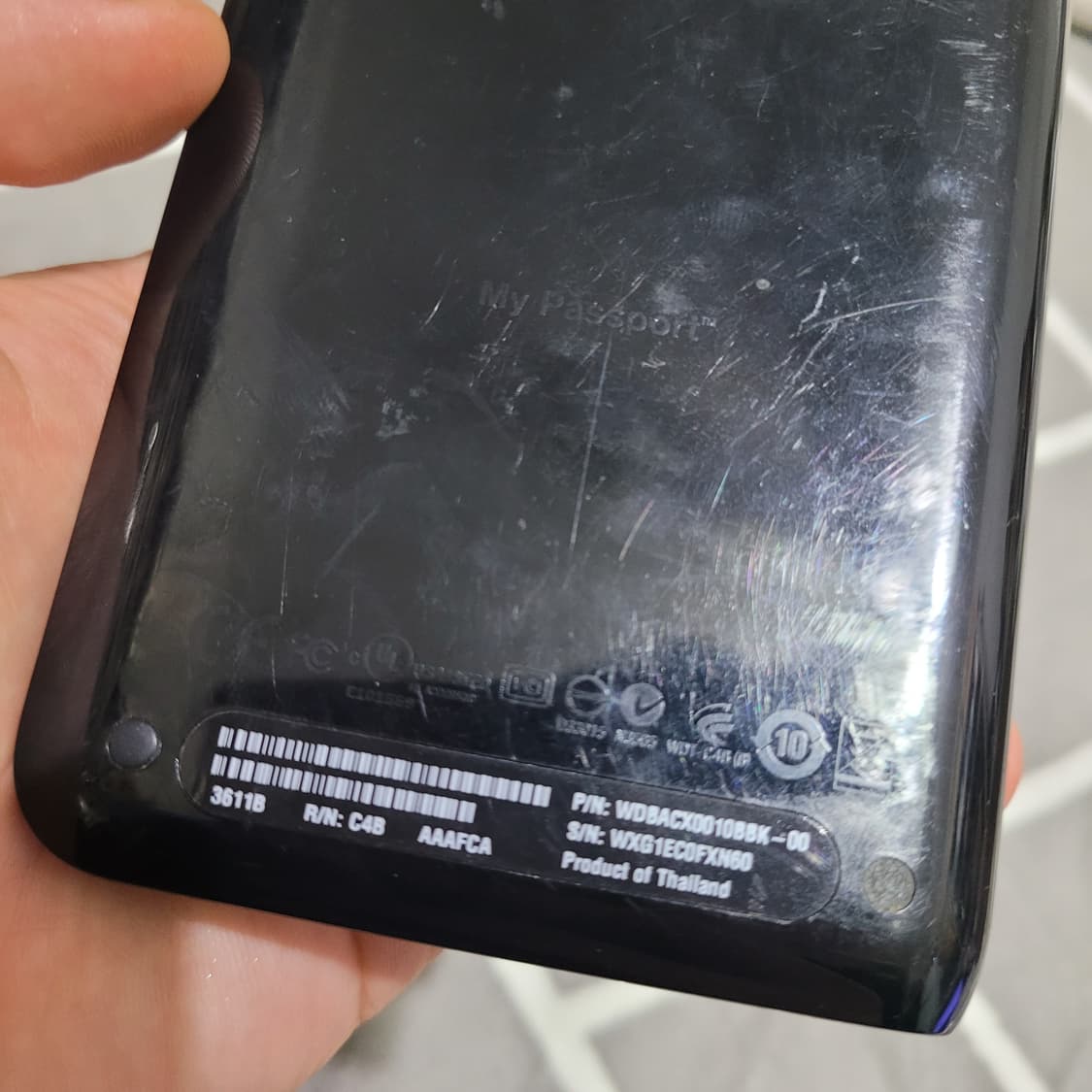 블랙 색상 WD 외장하드 고장품 상품이미지4