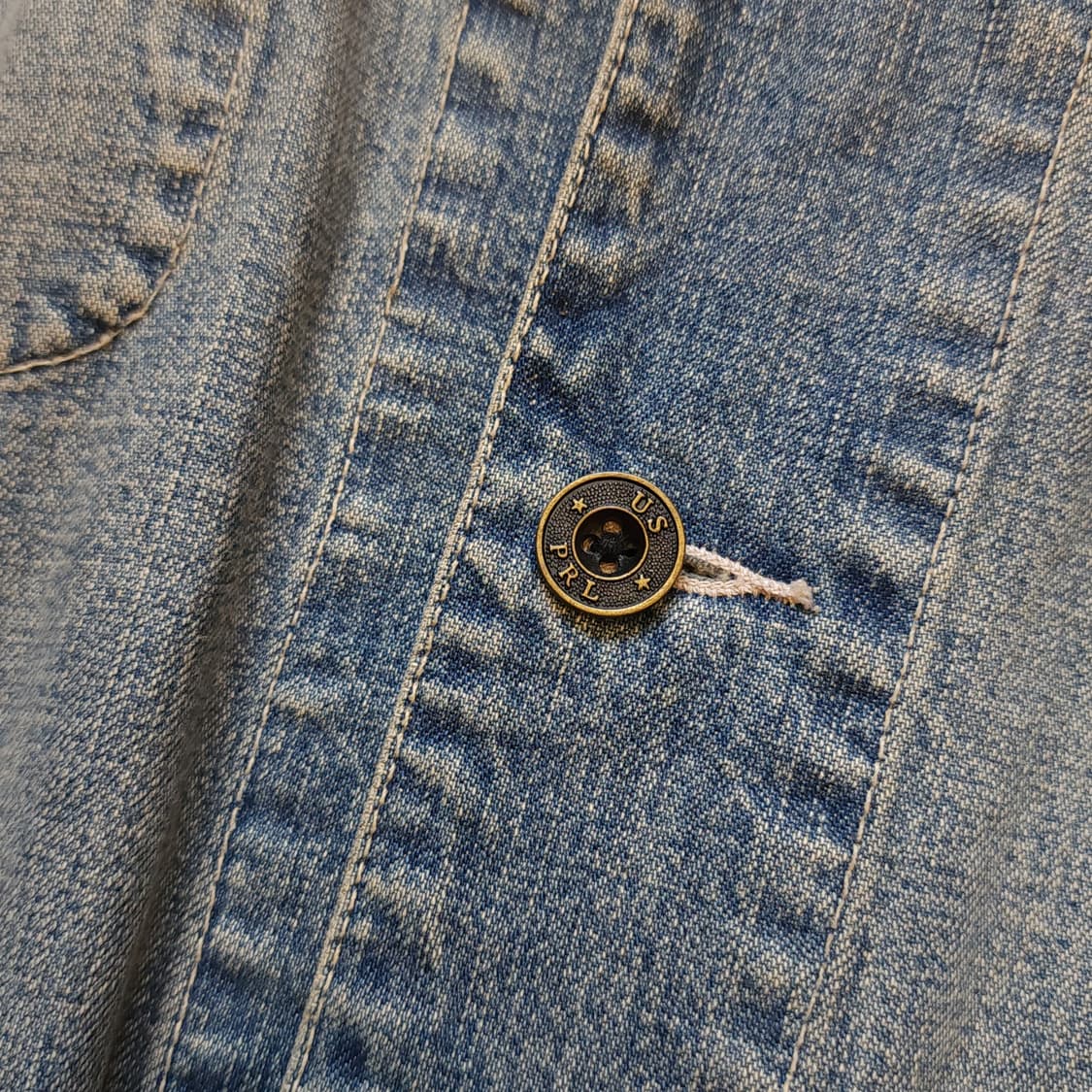 폴로 랄프로렌 데님 트렌치 코트 샵코트 셔링 디테일 M 상품이미지5