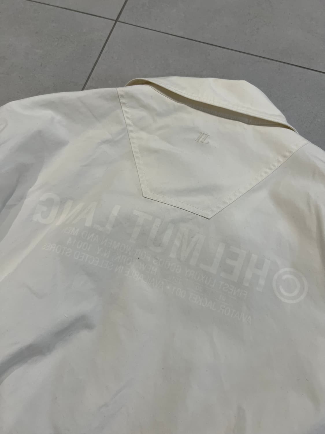 헬무트랭 에비에이터 자켓 화이트 L 상품이미지5