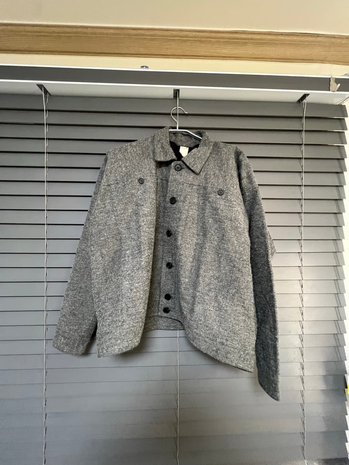 세야 그레이 크롭 코튼 울 자켓 상품이미지1