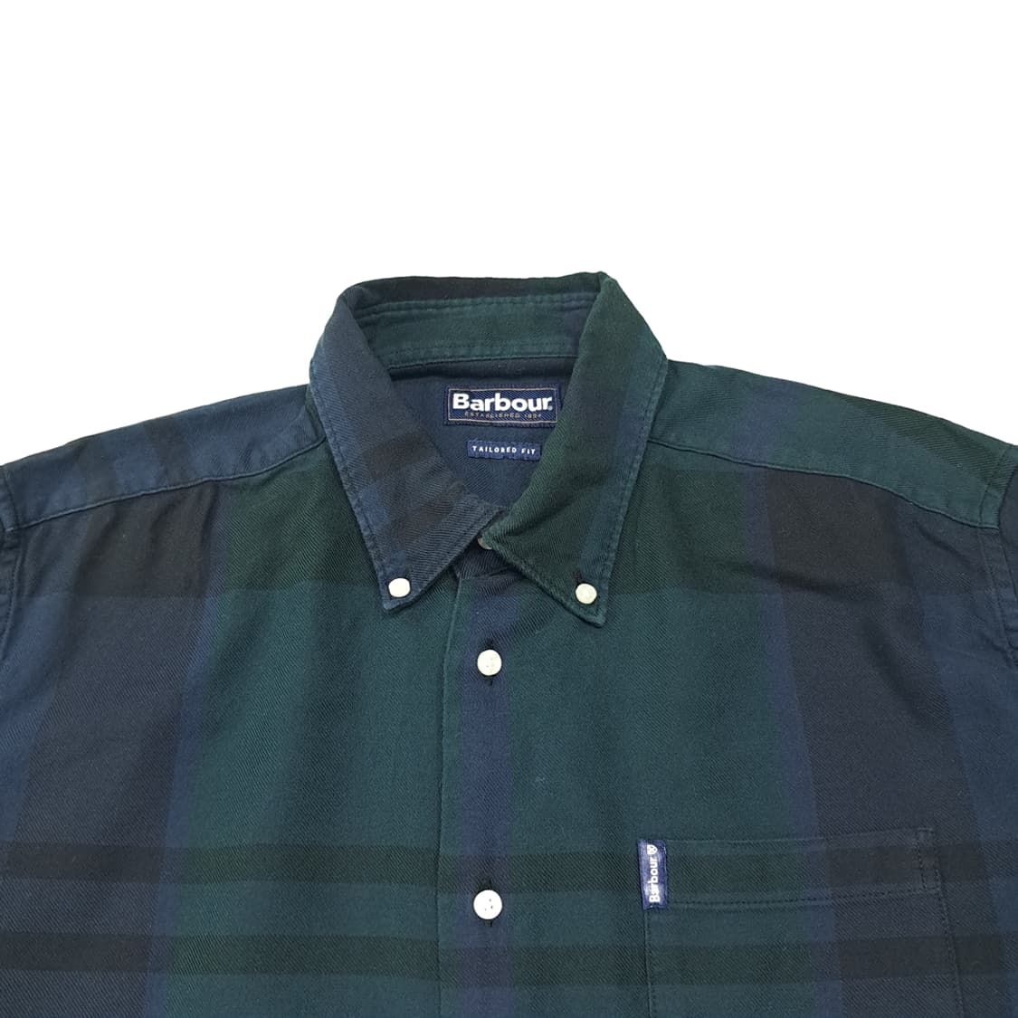 CL646 L 바버 클래식 블랙워치 타탄체크 네이비그린 셔츠 남방 상품이미지2