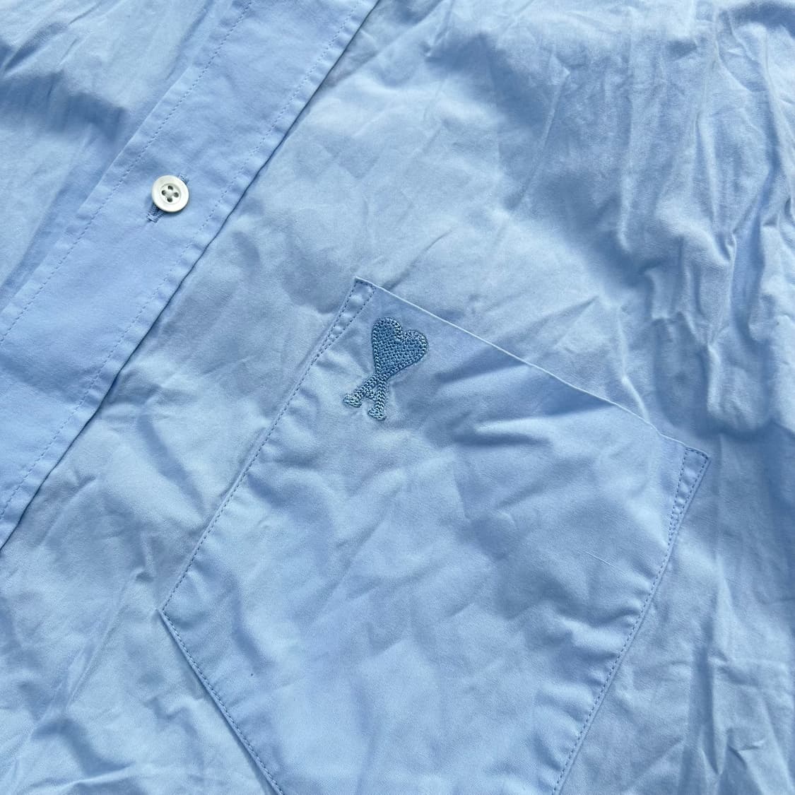 아미(AMI) 스카이블루 박시핏 셔츠 상품이미지4