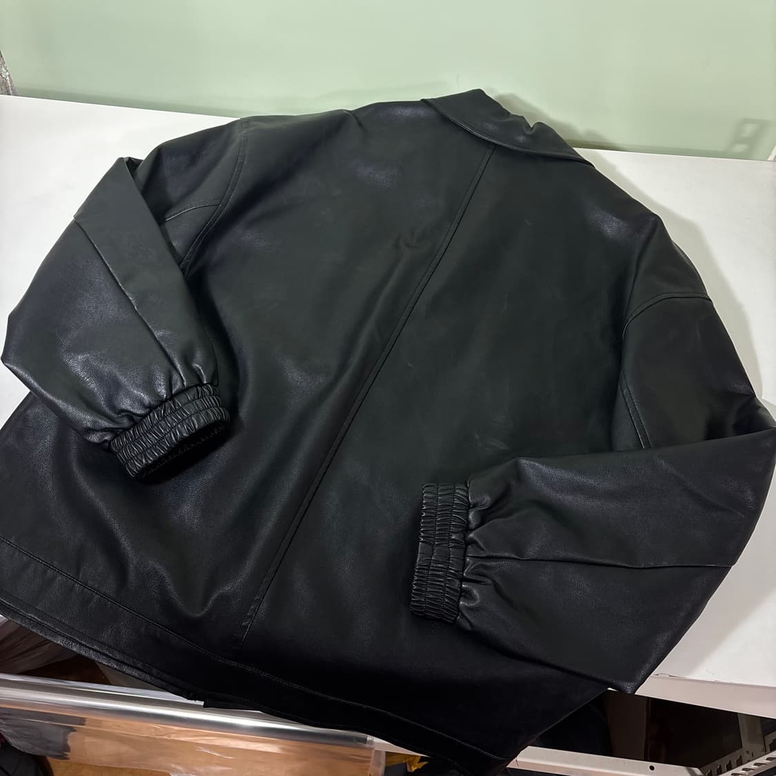 우먼OS MUALLY CHEN 무알리 첸 블랙 4버튼 가죽자켓 상품이미지3