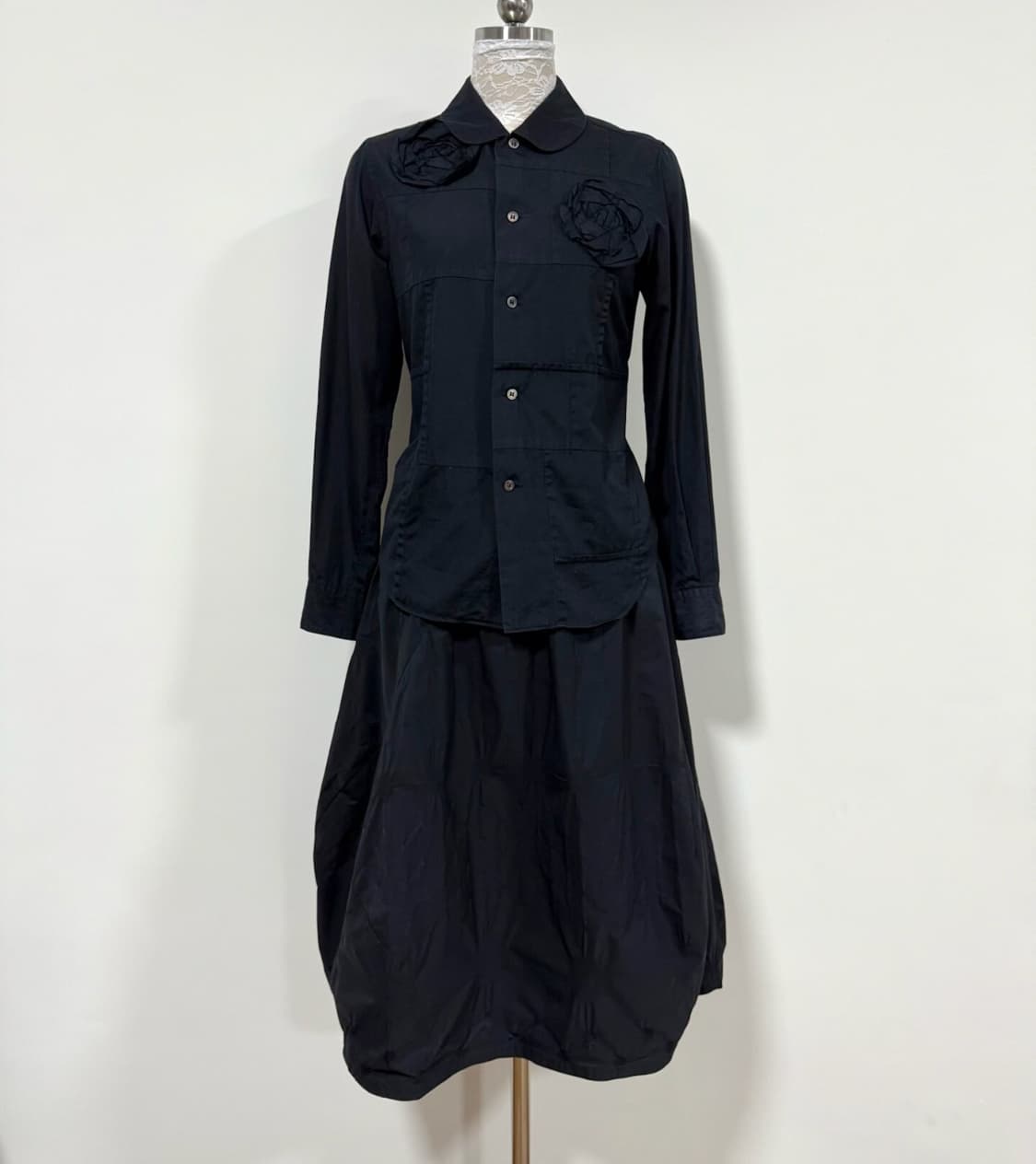 comme des garçons ad2000 장미 딥네이비 셔츠 상품이미지4