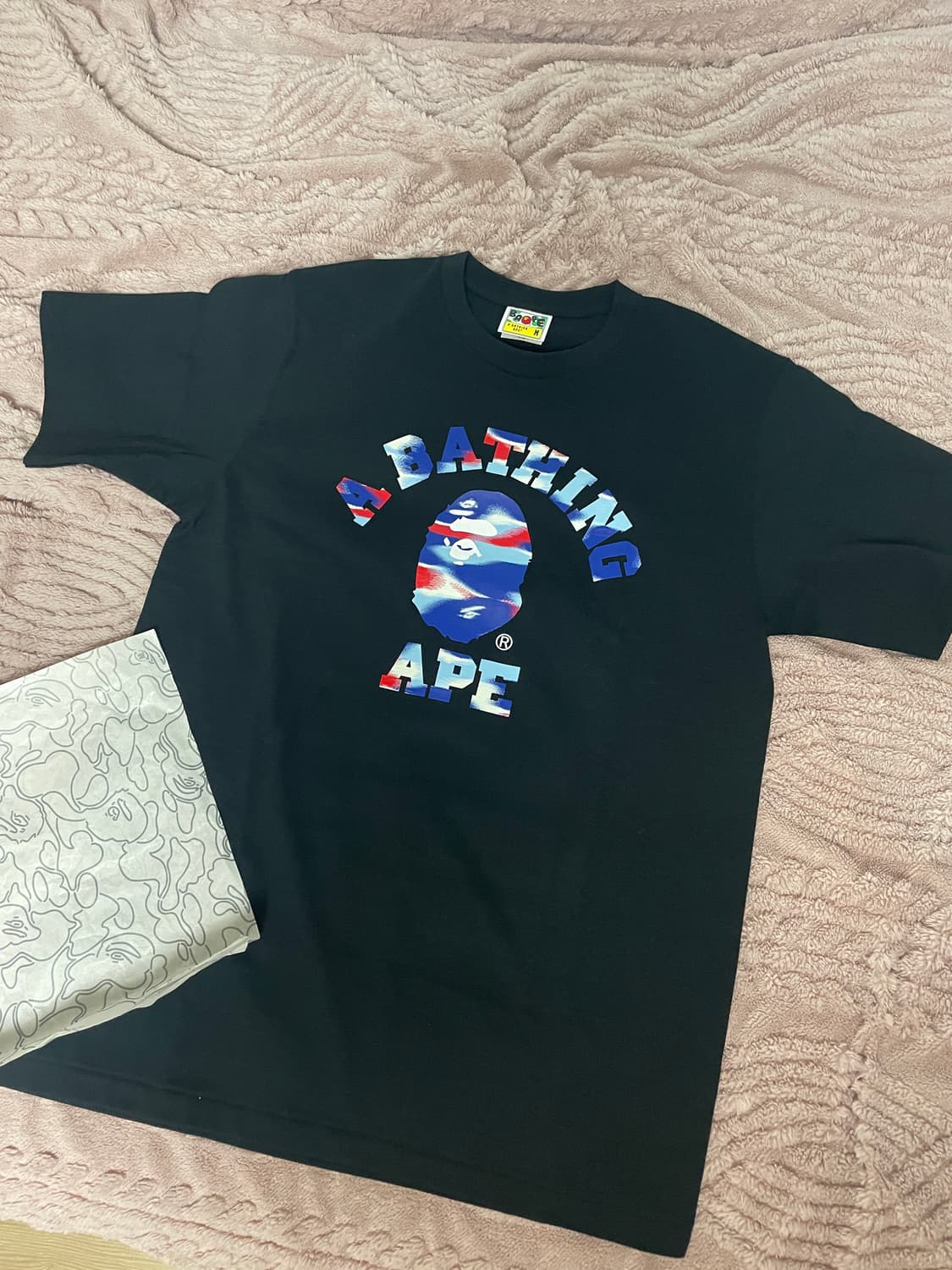 베이프 스크린 카모 반팔티 블랙 M 상품이미지1