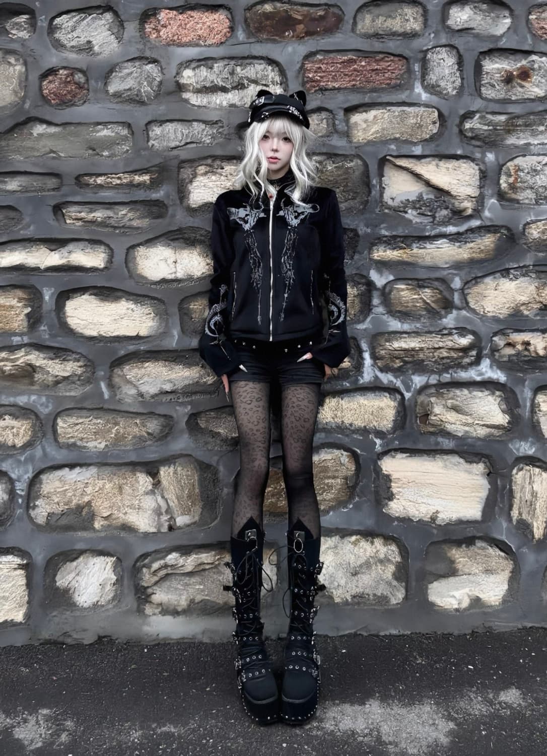 Y2K Velvet Cropped Slim Jacket 상품이미지1
