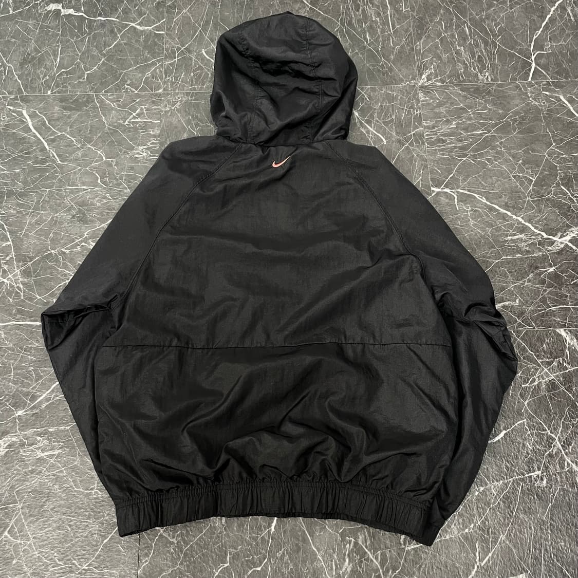 나이키 블랙 더블스우시 나일론 우븐 후드 바람막이 자켓 상품이미지3