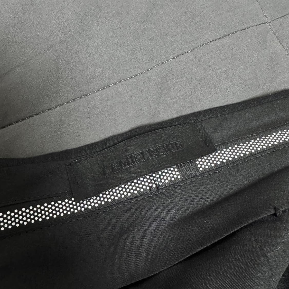 LEMETEQUE 르메테크 블랙 울 실크 더블 슈트 셋업 105 사이즈 상품이미지7