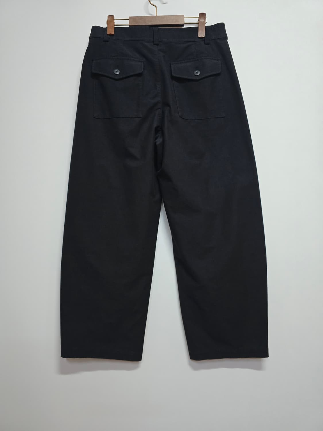 유니클로 블랙 와이드 면바지 팬츠 상품이미지4