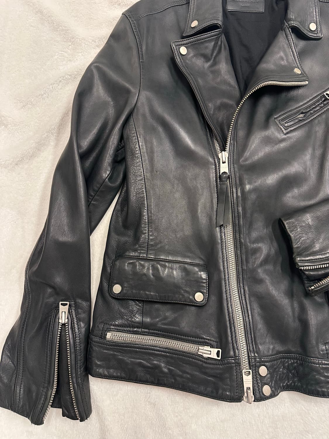 (L)올세인츠 클레이 리얼램스킨 바이커 자켓 상품이미지4