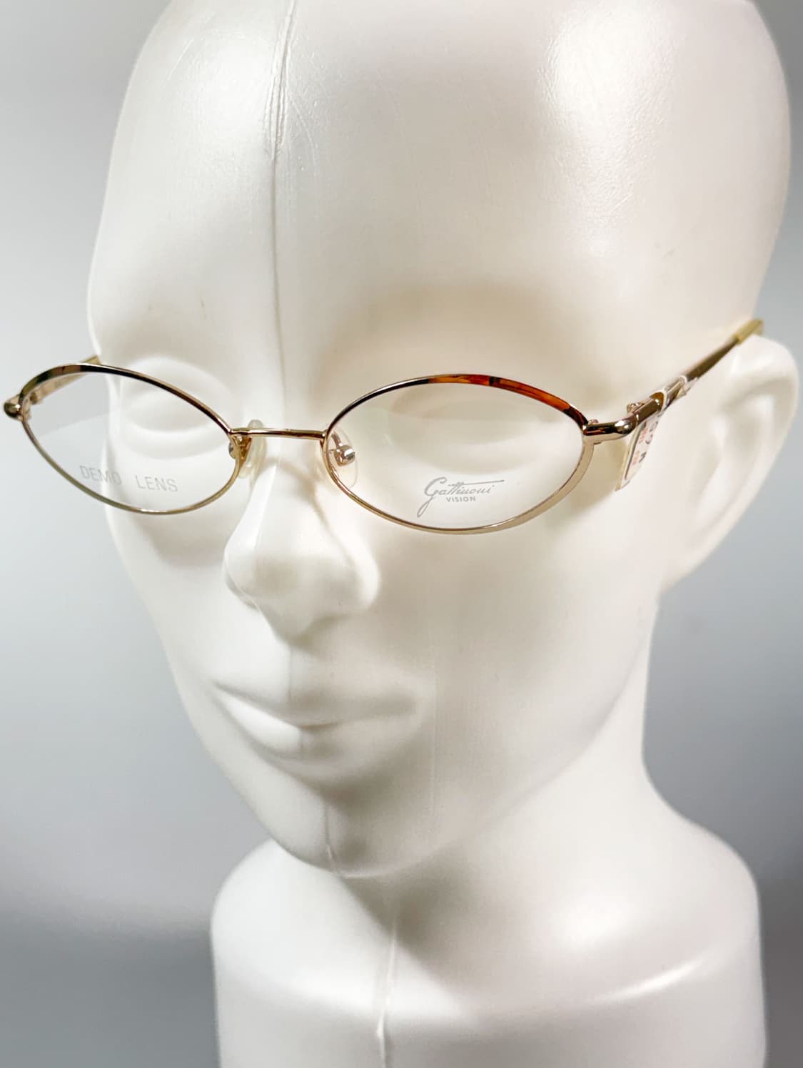 90s GATTINONI 골드 슬림 오벌 프레임 빈티지 안경 상품이미지8