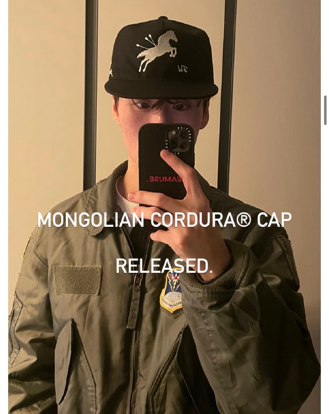 왓츠더유즈 몽골리안 코듀라 말 볼캡 상품이미지2
