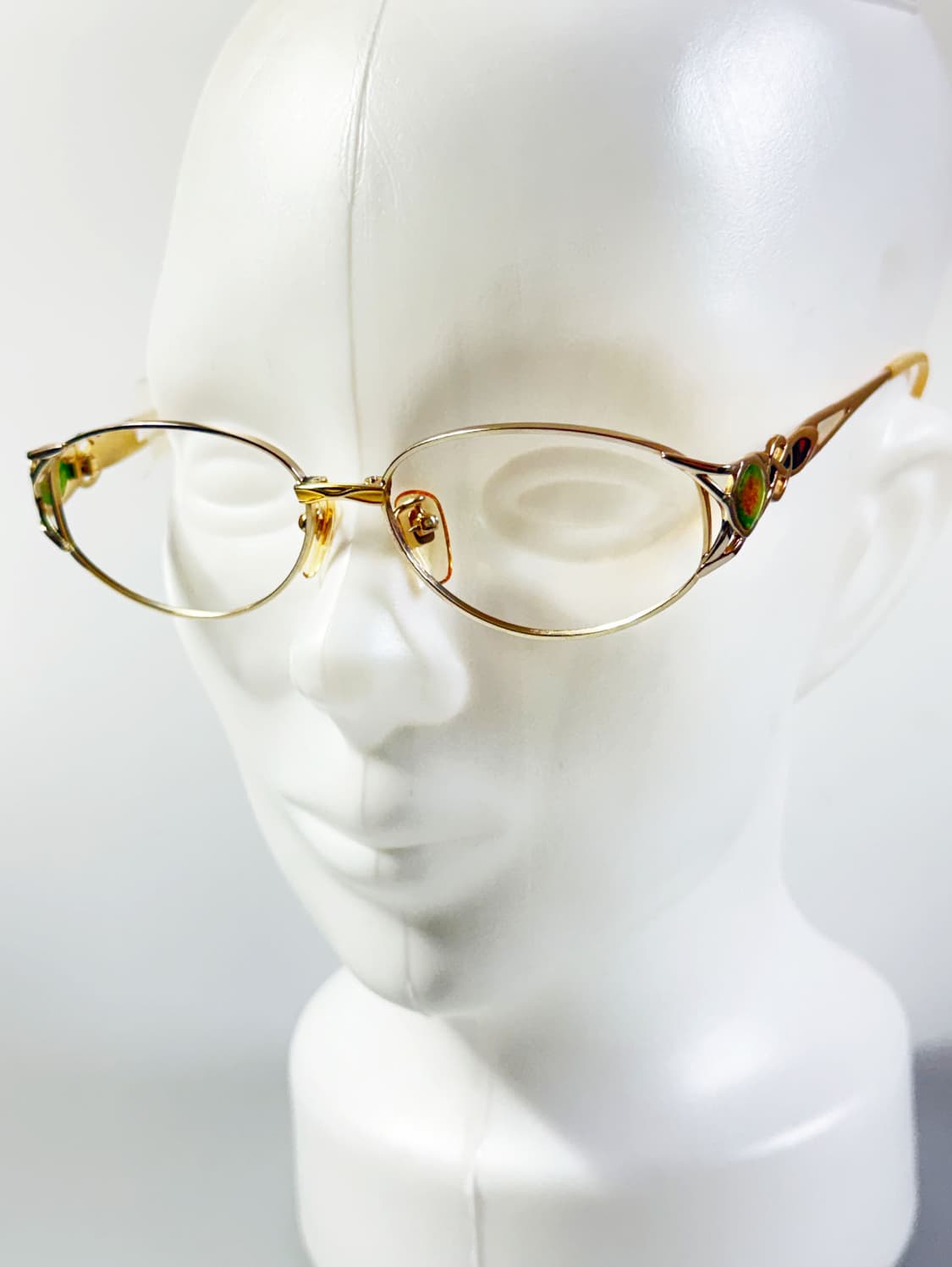 90s P.S.C 골드 오벌 메탈 슬림 프레임 빈티지 안경 상품이미지8