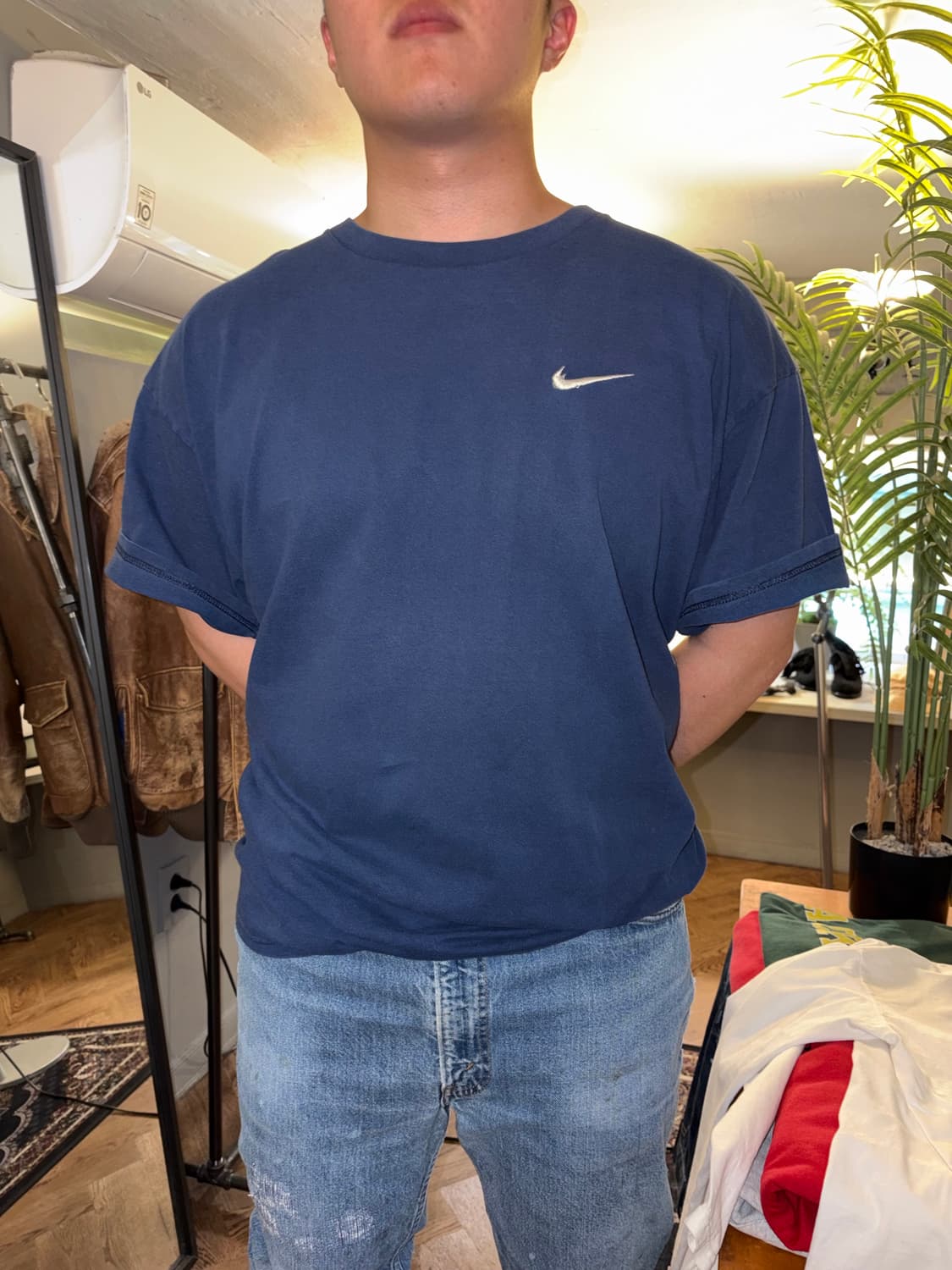 90’s Nike USA swoosh logo print T-shirt 상품이미지4