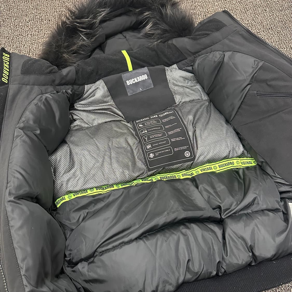 BUCKAROO 버커루 덕다운 후드 패딩 점퍼 L 상품이미지7