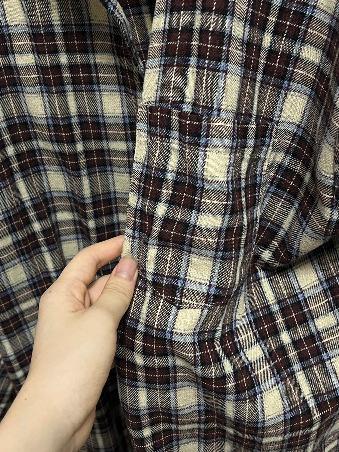체크 브라운 가을 셔츠 상품이미지3
