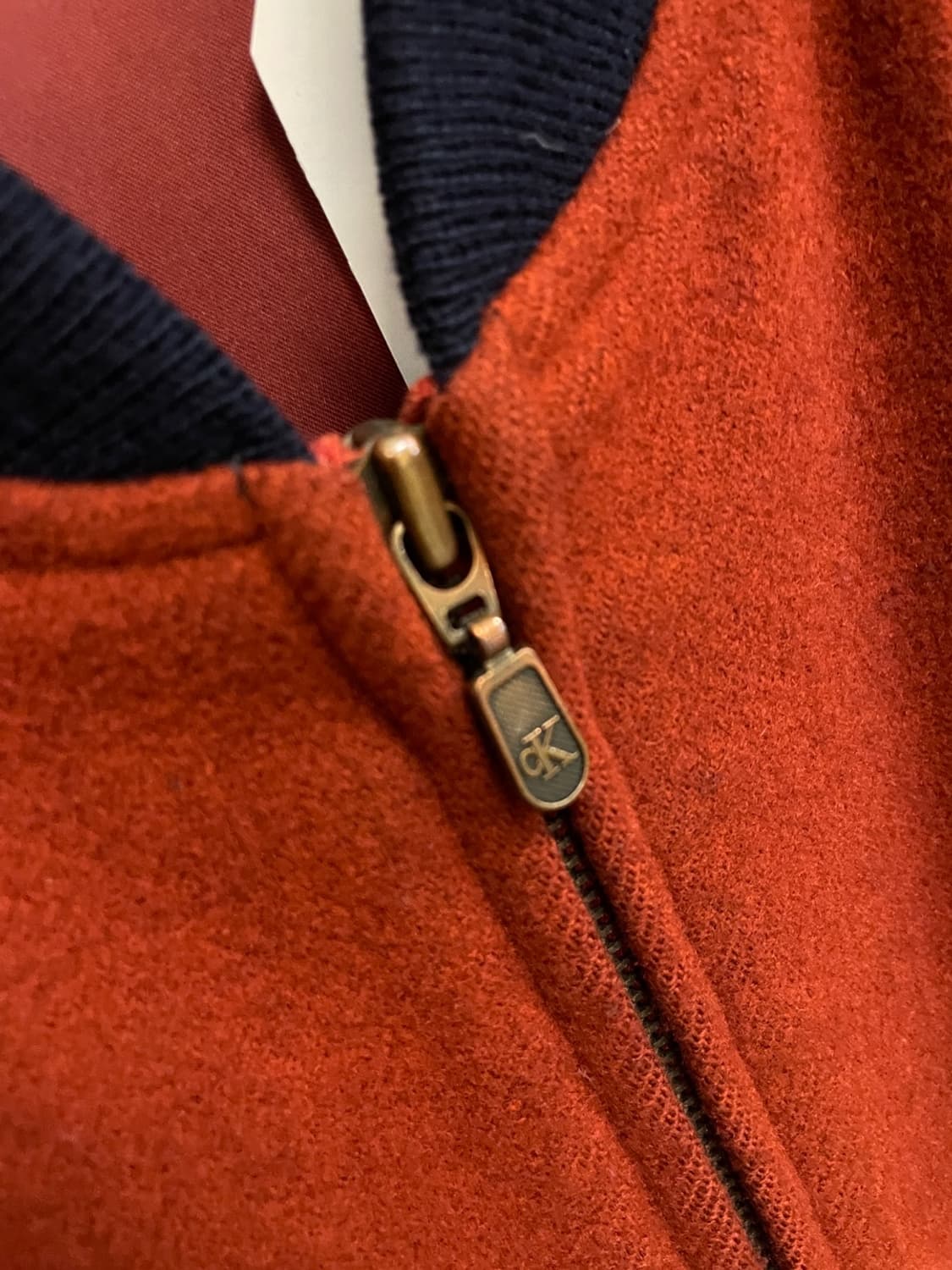 90s 캘빈 클라인 울 블루종 자켓  상품이미지5