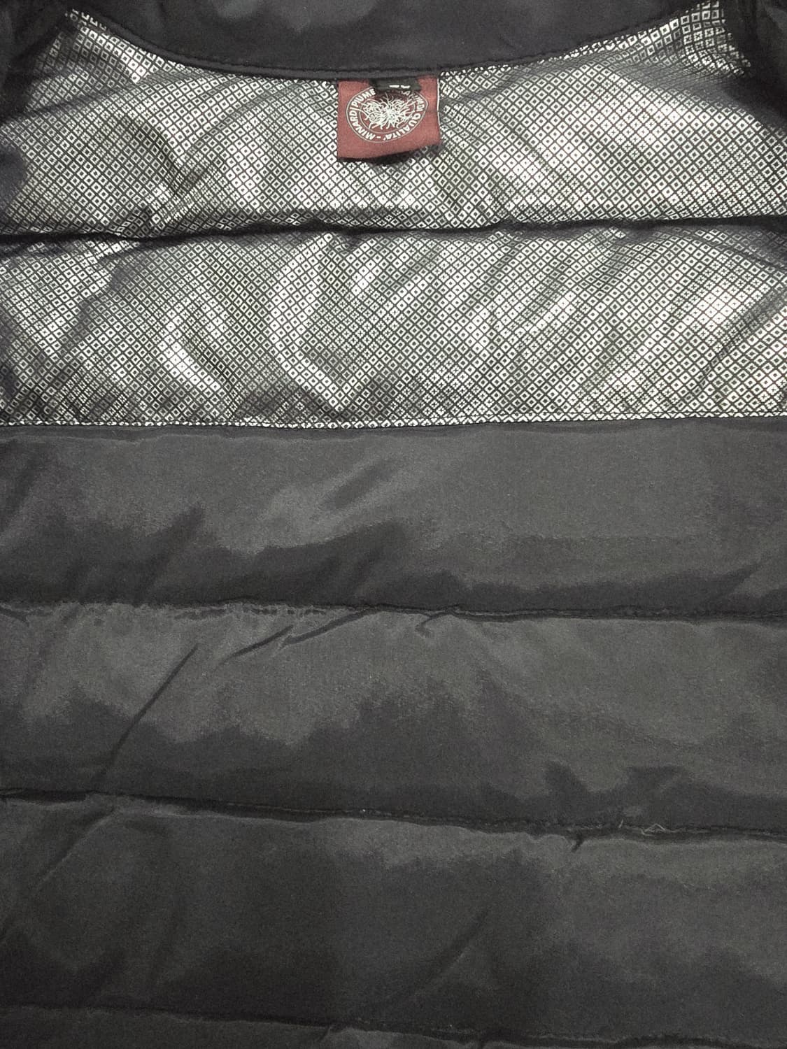 새상품 렉스필 체크 믹스 구스다운 패딩 상품이미지8