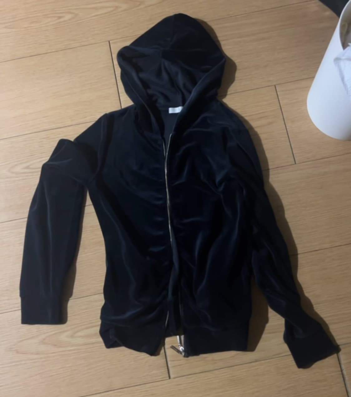 Talassio velvet hoodies zip up 상품이미지1