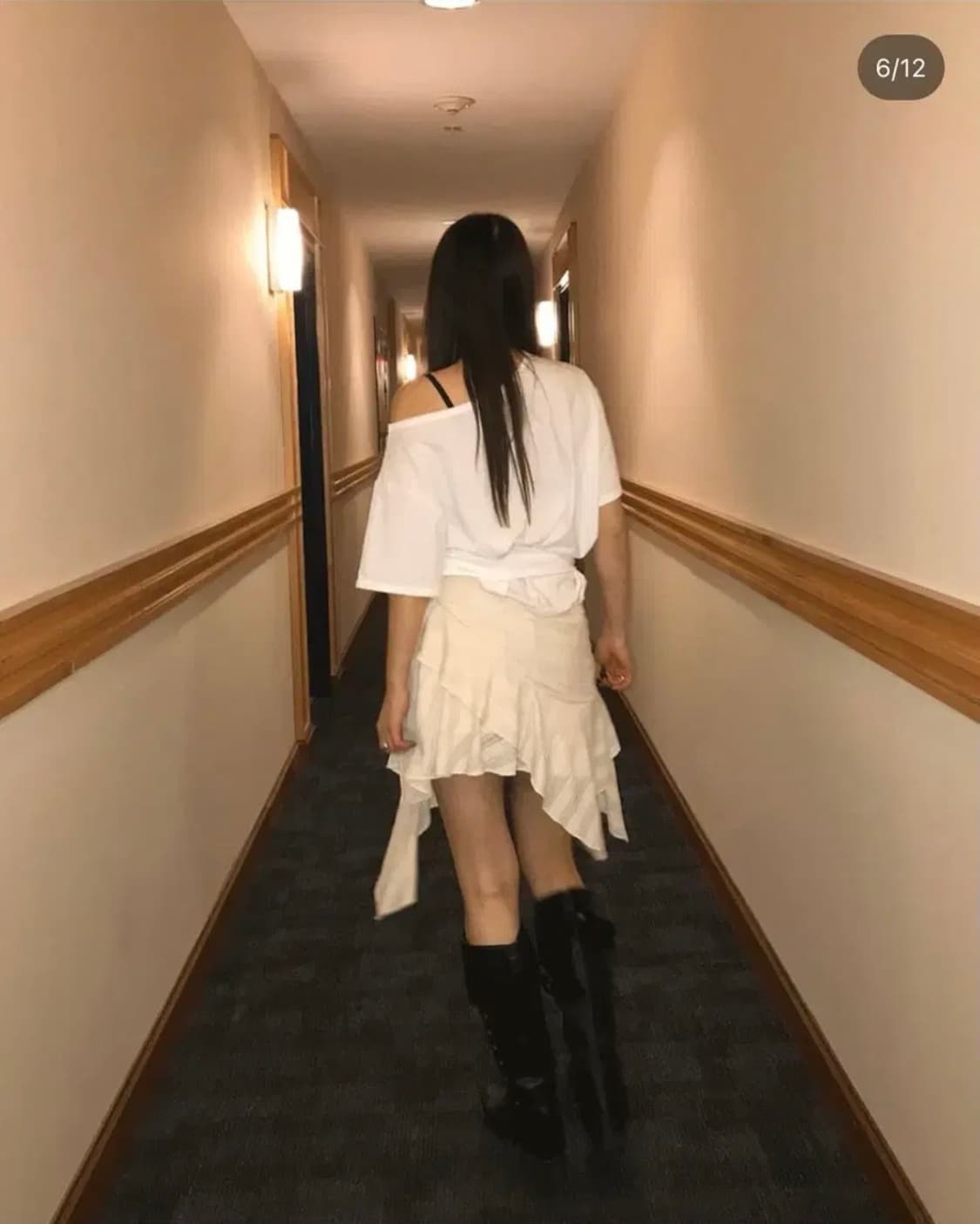 (새상품)DODE X 임데이 러플 레이어드 스커트(크림) 상품이미지3