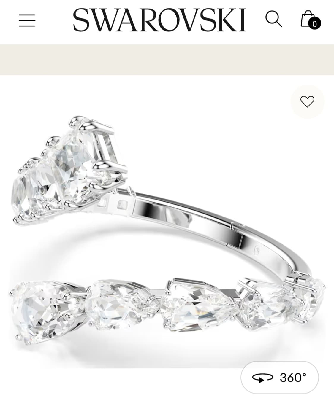 정가68만~새제품)스와로브스키 매트릭스 커프 팔찌 정품 상품이미지2