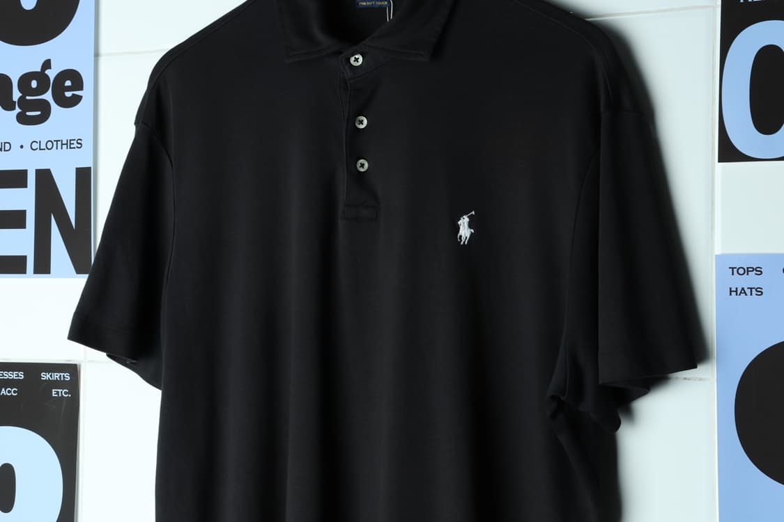 (XL-3XL) 폴로 랄프로렌 반팔 카라 티셔츠 USA 블랙-H30568 상품이미지5