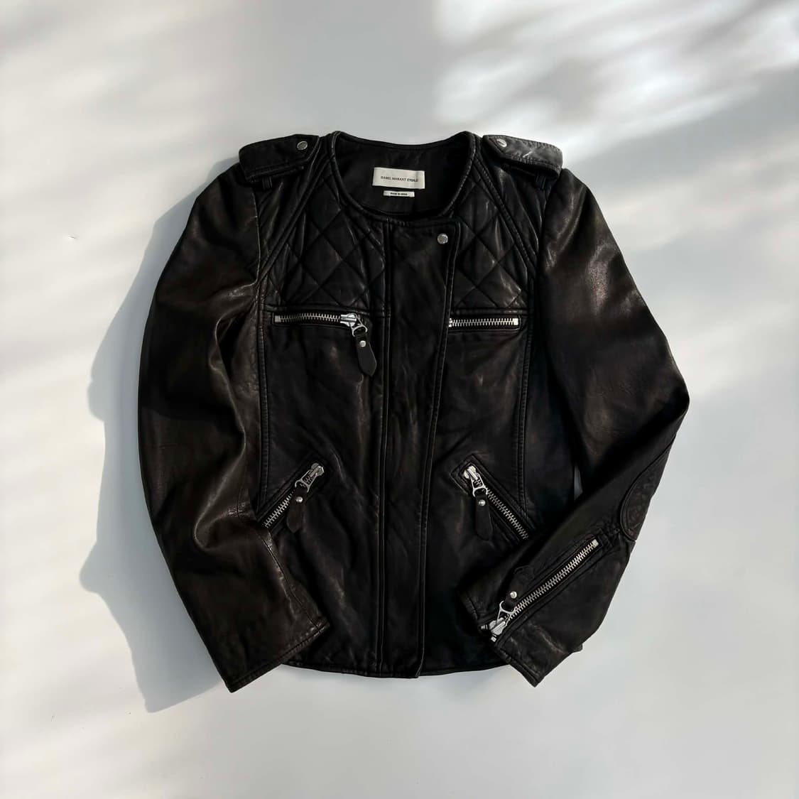 [34] 이자벨마랑 매장판 양가죽 바스크퀄팅 라이더 자켓 상품이미지1