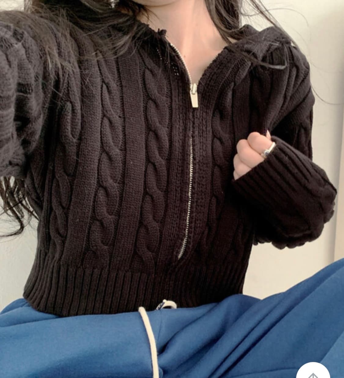 미니포에 니트 후드집업 상품이미지5