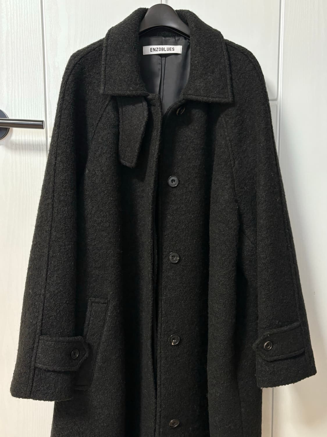 엔조블루스 발마칸 롱코트 블랙 상품이미지9