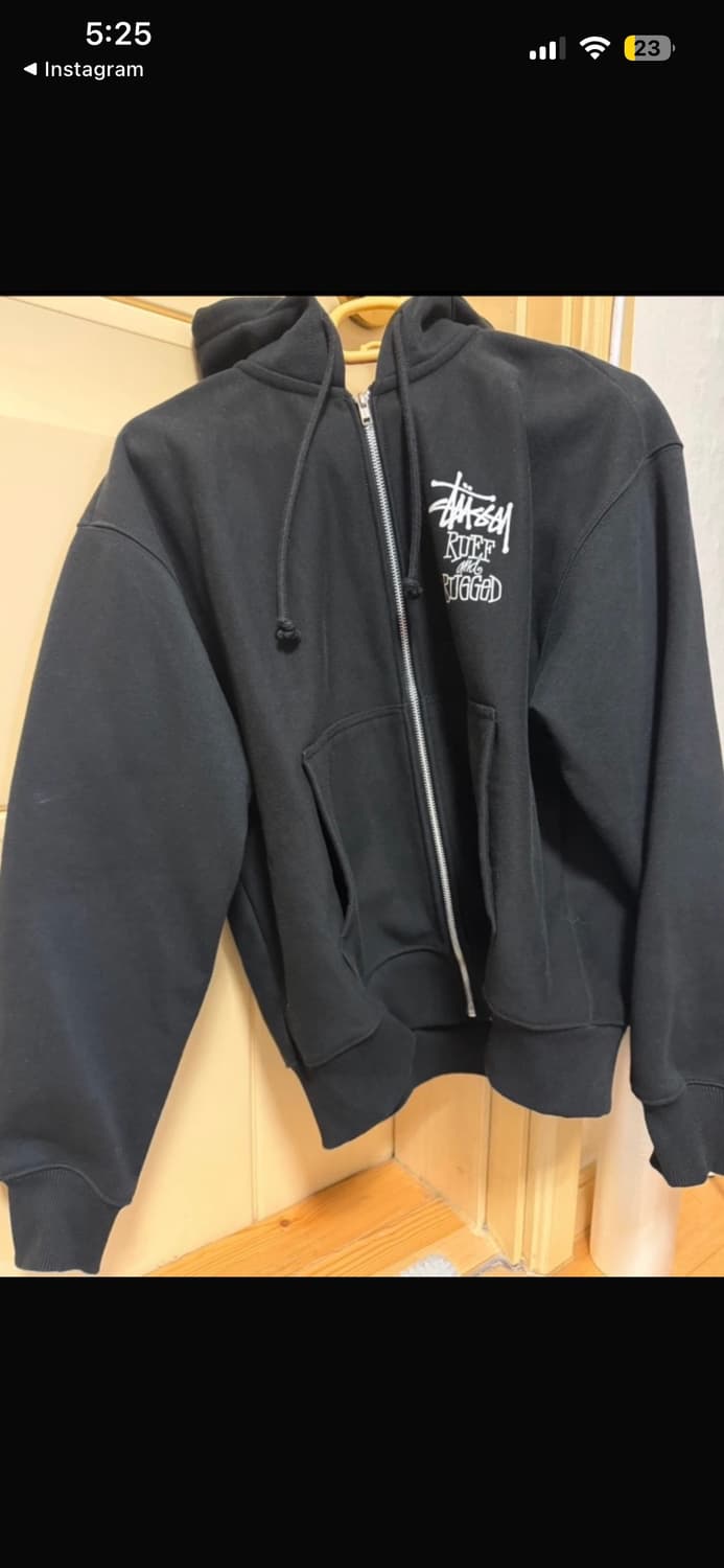 스투시 웰 수티드 후드집업 블랙 상품이미지2