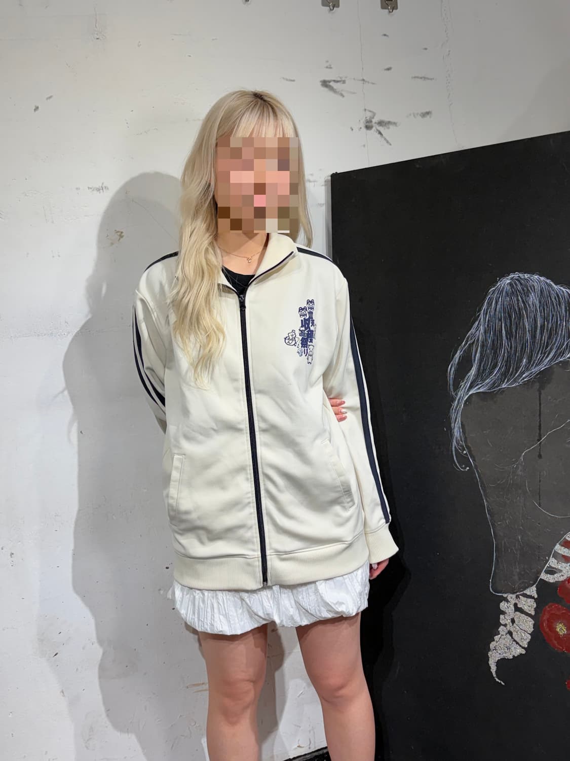 JPN 일본 브랜드 부덴 쇼우텐 히메 갸루 캐릭터 아이보리 져지 M 상품이미지2