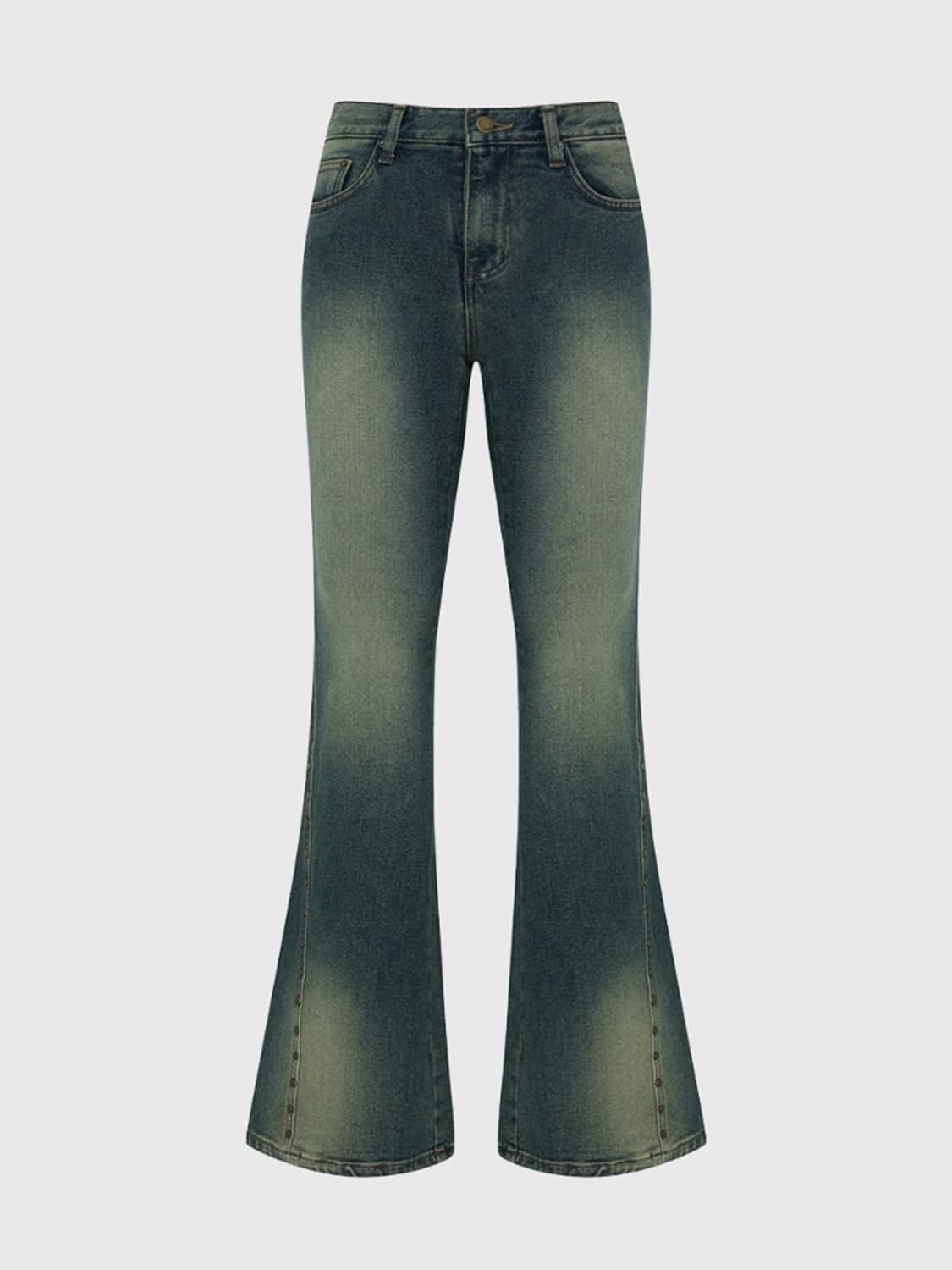 므넴 mnem  워싱 부츠컷 데님 bootcut denim 상품이미지1