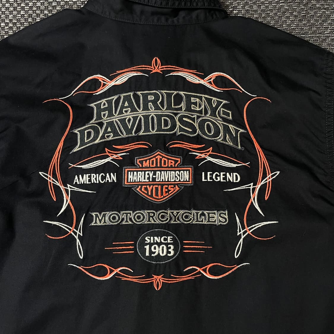 할리데이비슨 로고패치 블랙 긴팔 셔츠 슬림핏 M 상품이미지7