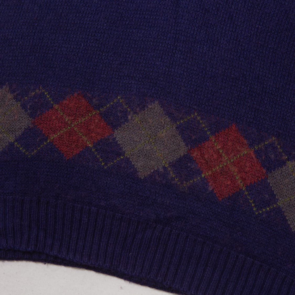 70s Chemise 라코스테 아가일 니트 베스트 상품이미지5