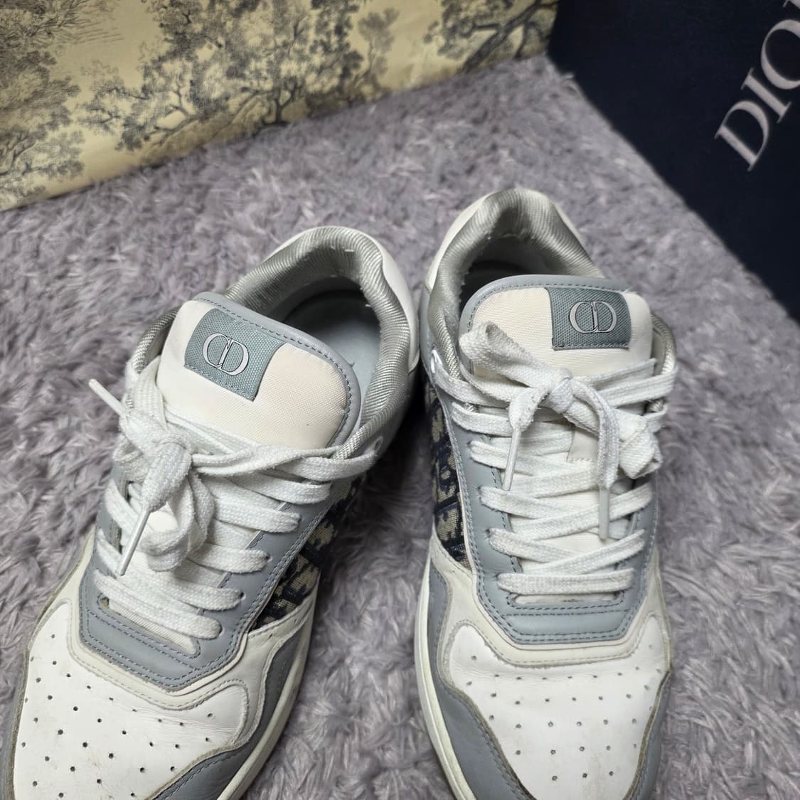 {클로젯}[40.5][풀구성]디올 오블리크 B27 스니커즈 그레이 상품이미지6