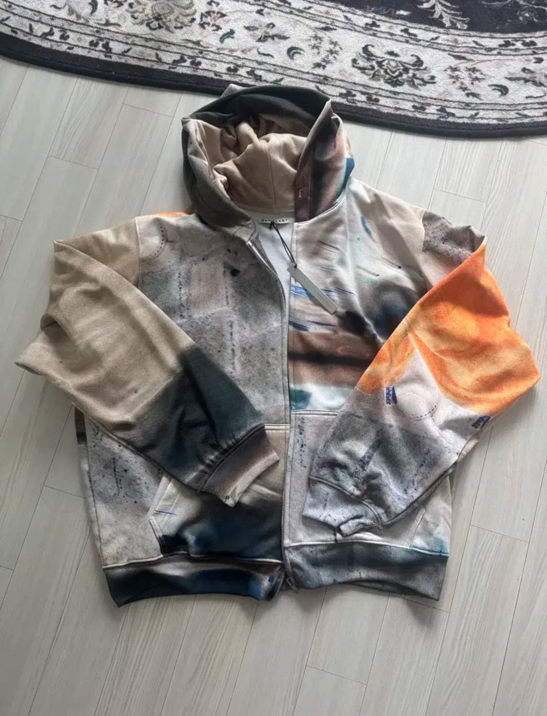 seen 페인팅 후드집업 상품이미지1