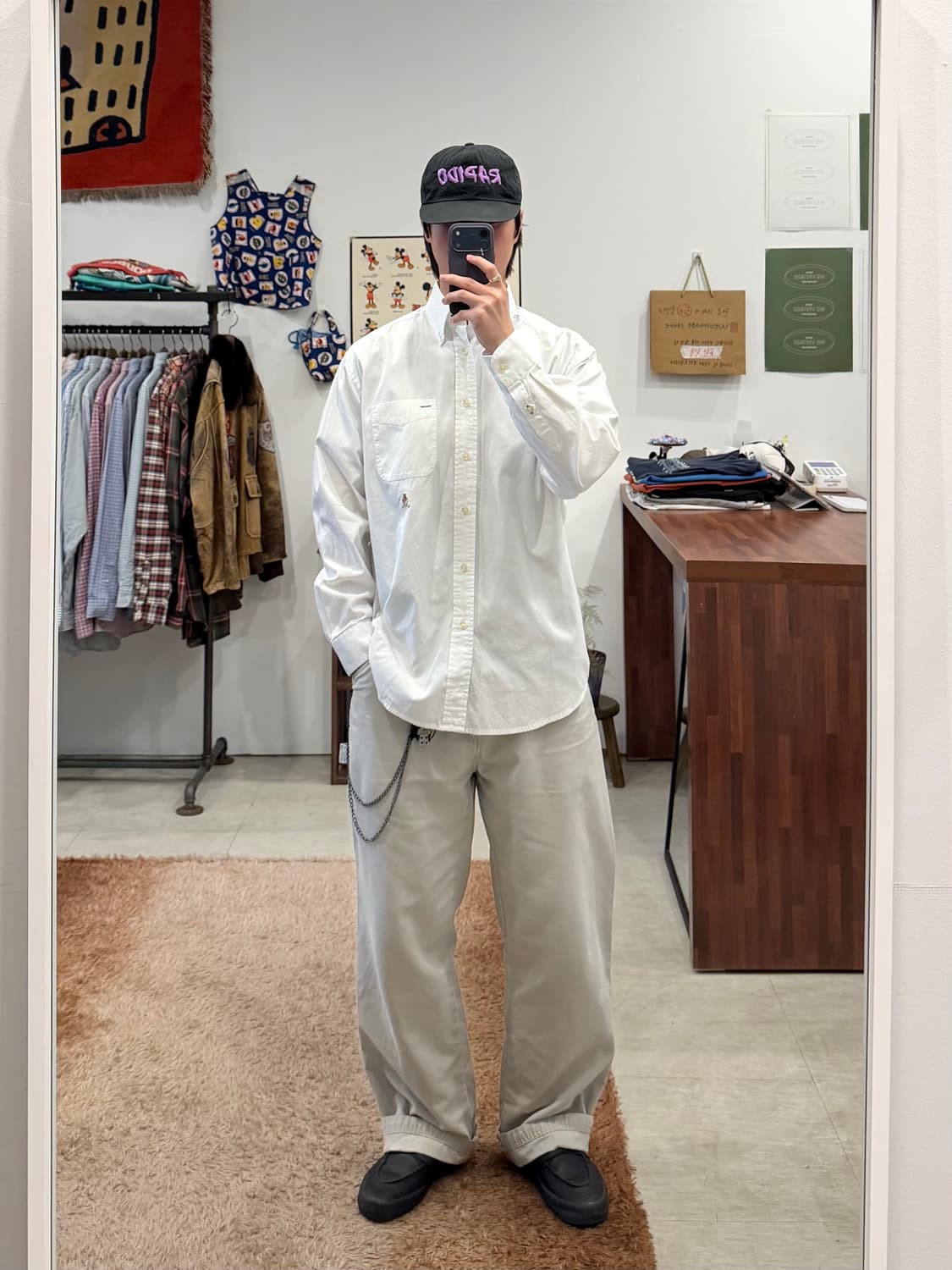 90s Tommy Hilfiger 타미힐피거 화이트 코튼 셔츠 상품이미지2
