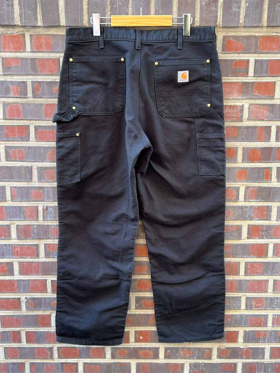 [36x30] 칼하트 B01 BLK 더블니 워크 팬츠 USA 덕 블랙 상품이미지9