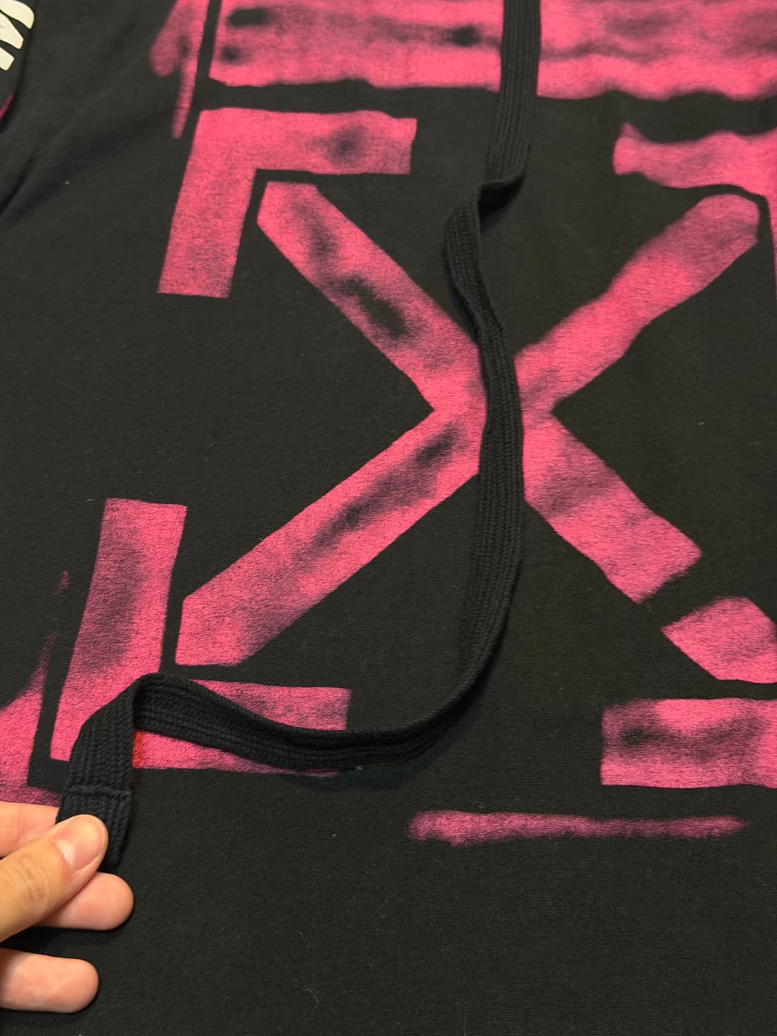 오프화이트 19ss 스텐실 애로우 롱슬리브 블랙 상품이미지4