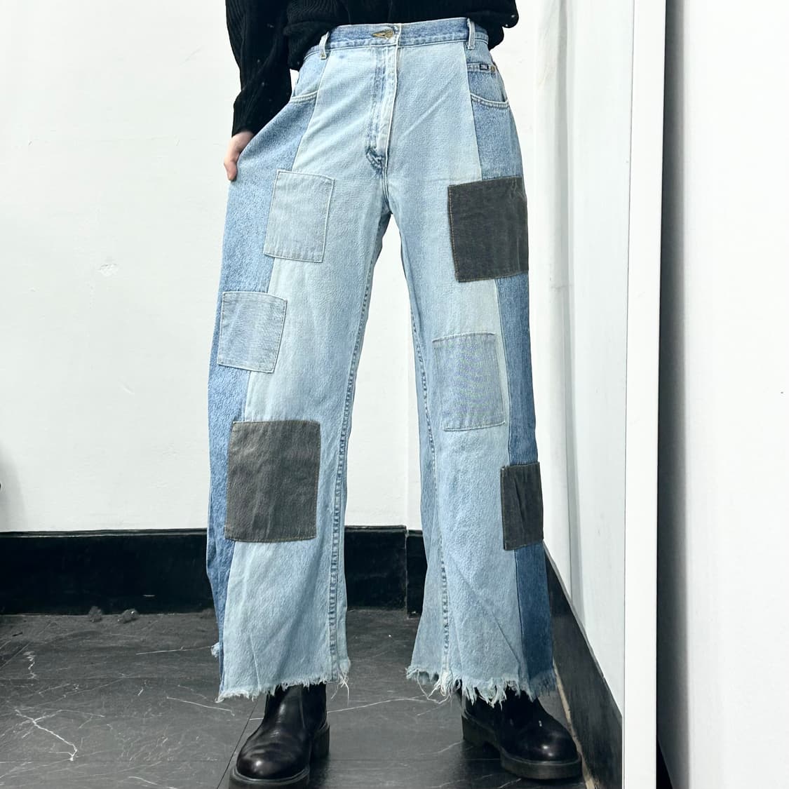 Lee 리메이크 패치워크 부츠컷 데님 팬츠 상품이미지3