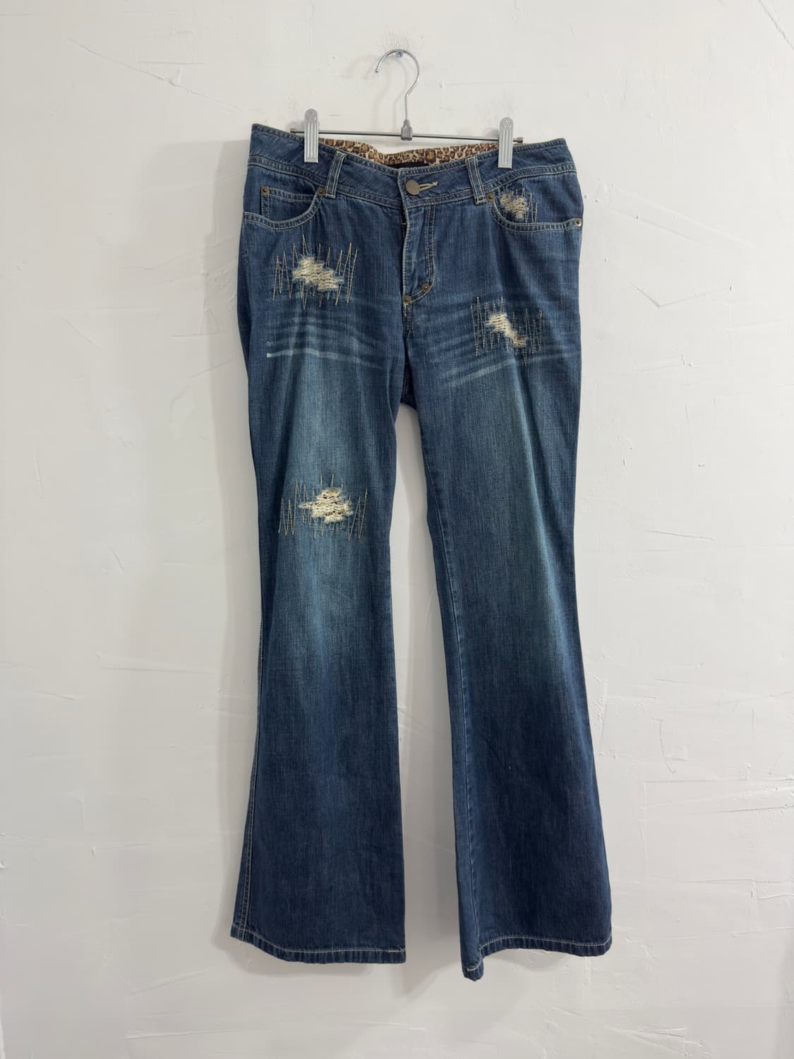 lounie leopard detail denim pants 상품이미지6