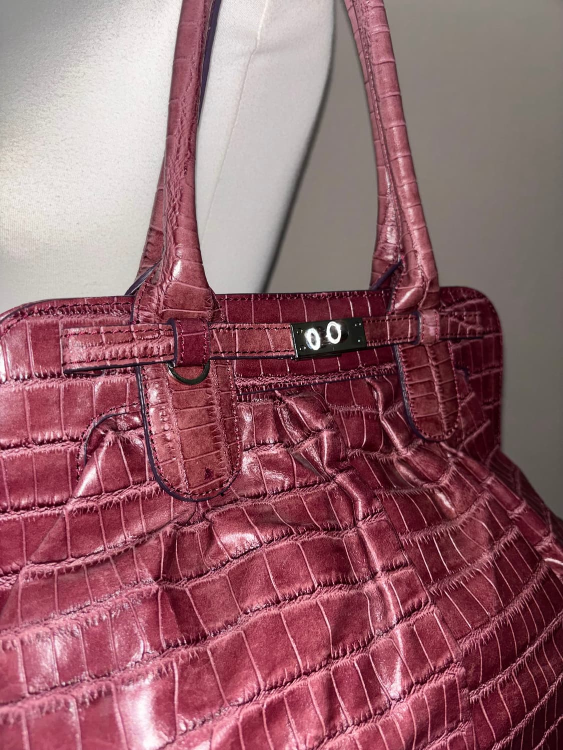 Vintage pink leather shoulder bag 상품이미지5