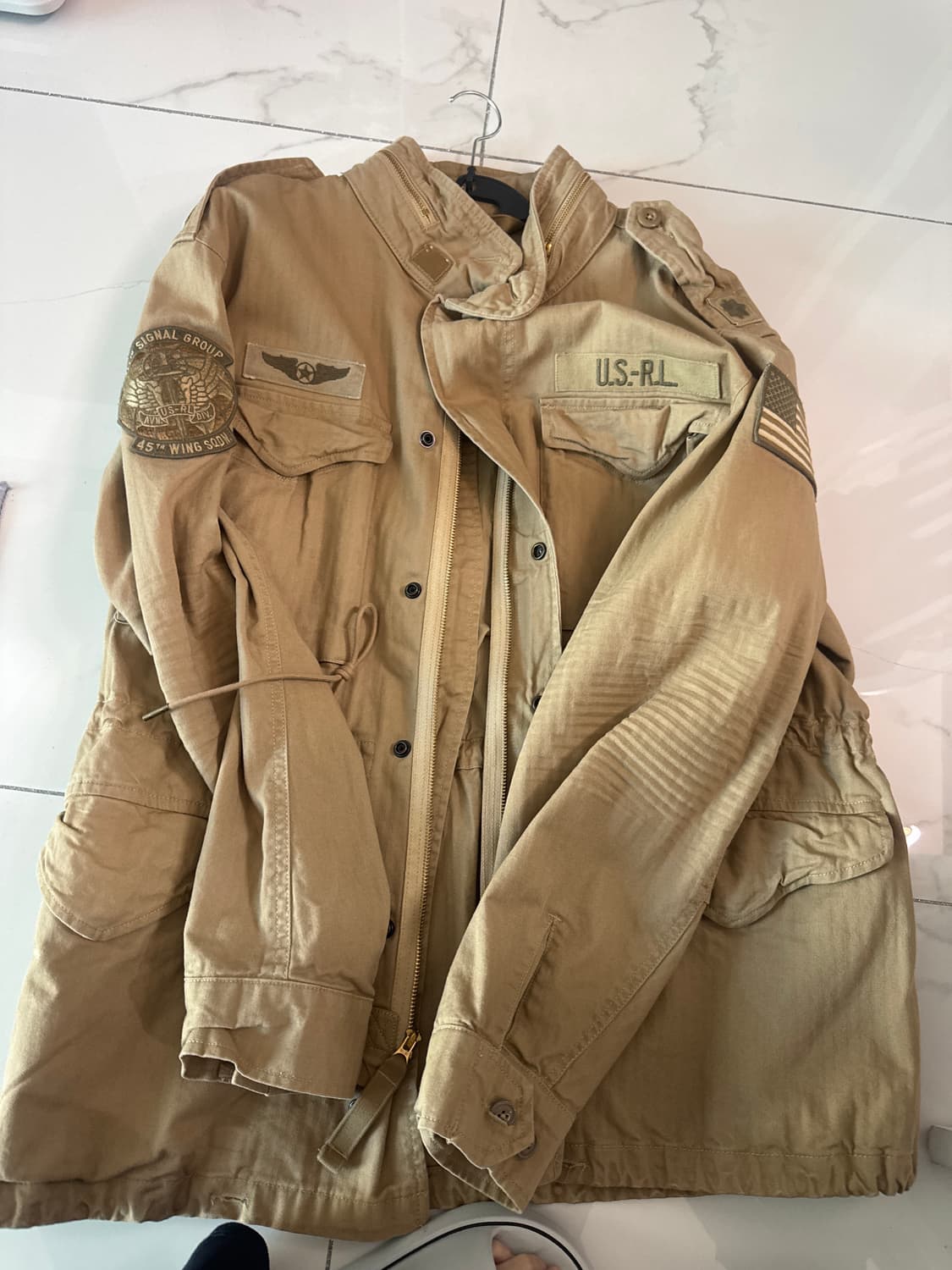 폴로랄프로렌 로고패치 필드자켓/베이지/L/새제품 상품이미지1