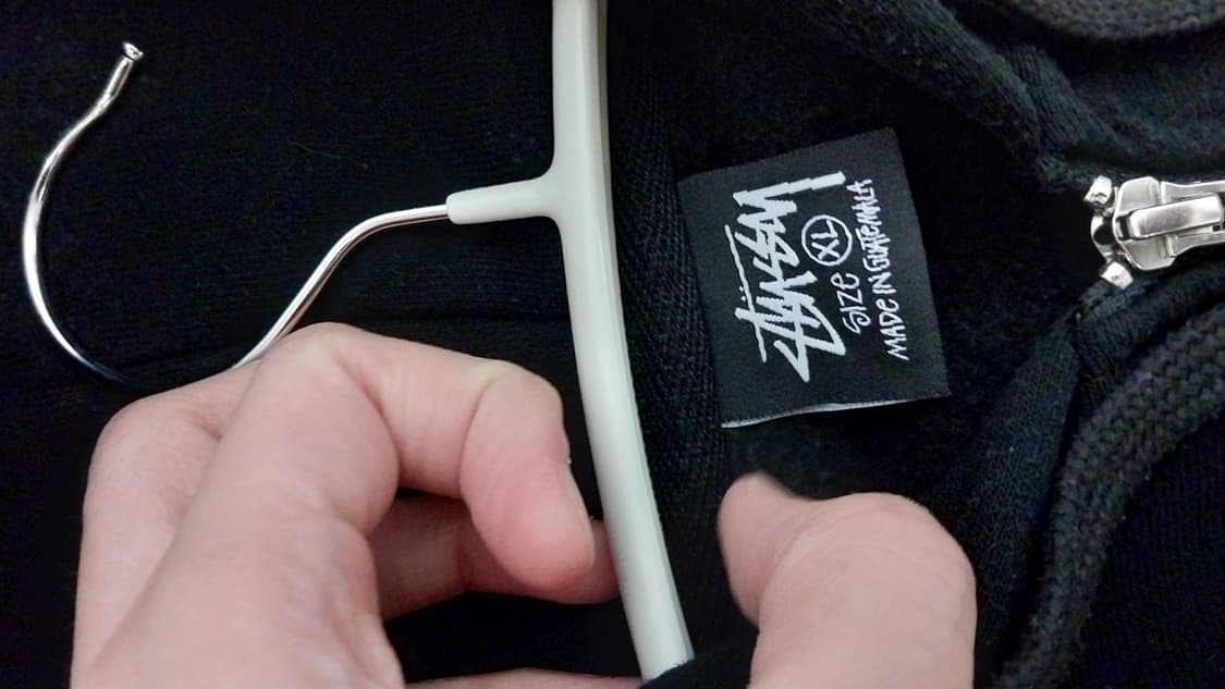 스투시 피그먼트 베이직 후드집업 블랙 상품이미지3